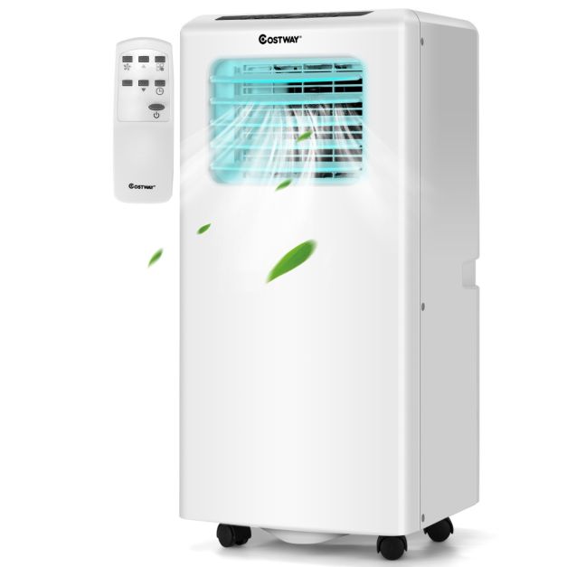 Tragbares Klimagerät 10000 BTU Klimagerät mit Fernbedienung  multifunktionales Klimagerät Weiß - Costway