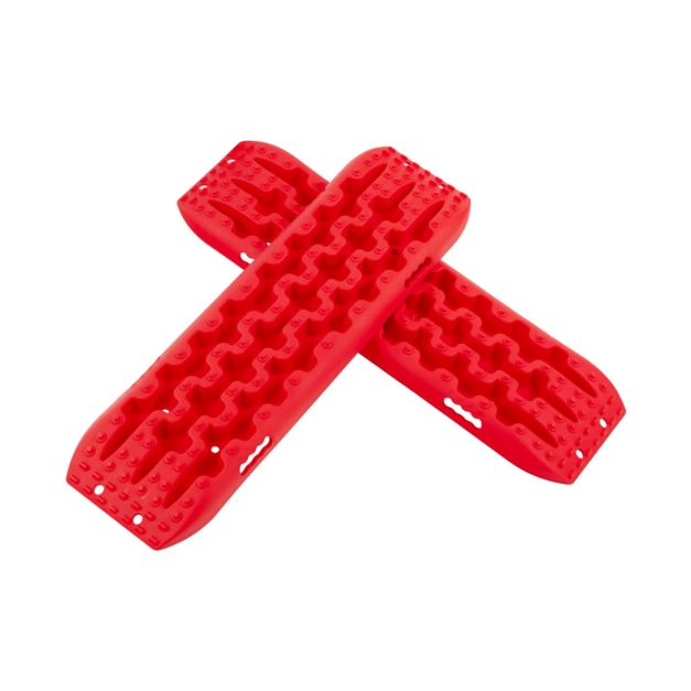 2 Stücke Anfahrhilfe Sandbleche Offroad Reifenleiter für  Sand/Schlamm/Schnee 107 x 31 x 7 cm Rot - Costway
