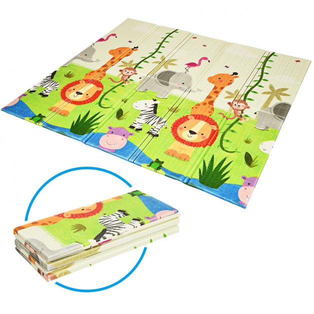 Faltbar Krabbelmatte Teppich für Kinder Baby Spielmatte Babymatte Krabbeldecke