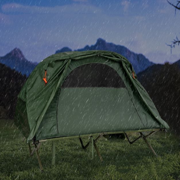 4 in 1 Campingzelt Set fr 2 Personen mit Abdeckung und Matratze 194 x 146  x 160 cm Grn - Costway