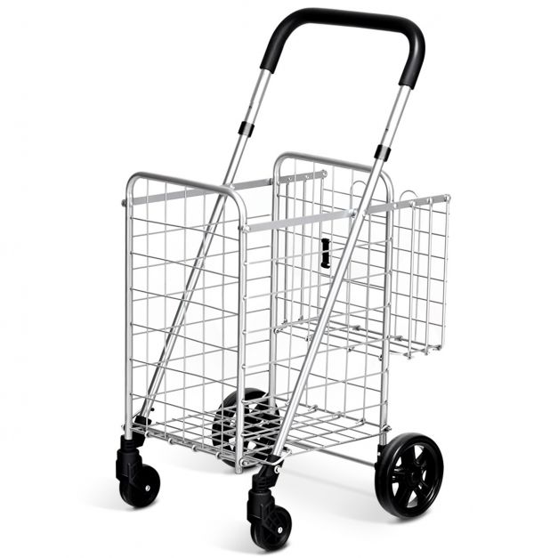 Zusammenklappbarer Einkaufswagen Allzweckwagen Mit Rädern 65 X 62 X 100