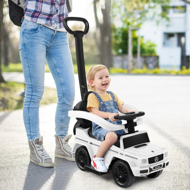 Lizenziertes Mercedes Benz Kinderfahrzeug mit Verstellbarem Sonnendach &  Elterngriff Kinderwagen - Costway