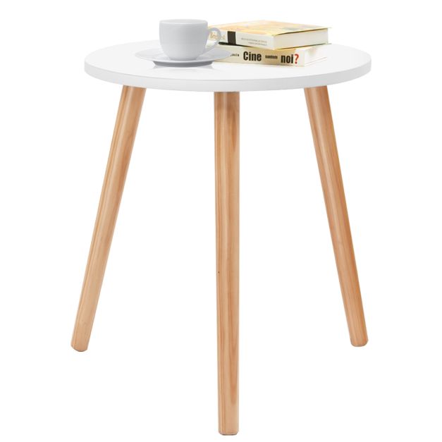 Kaffeetisch Beistelltisch Esstisch Küchentisch Nachttisch Holz Weiß -  Costway
