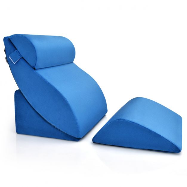 4-teiliges orthopädische Kissen-Set einstellbare Neigungskissen Blau