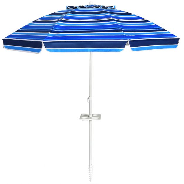 2,2 M Strandschirm UPF50 + Sonnenschutz Tragbarer Sonnenschirm