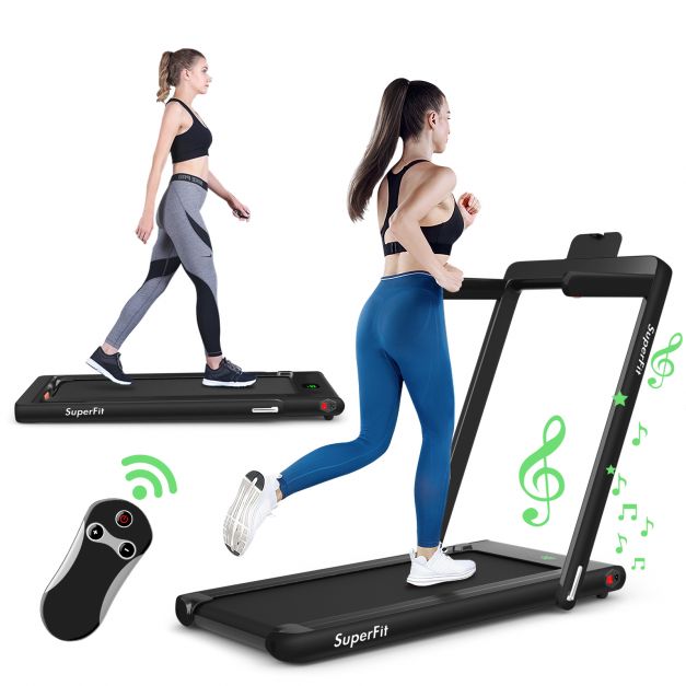 Laufband Elektrisch Fitnessgerät LED Display Puls Fitness Heimtrainer bis 100 kg 