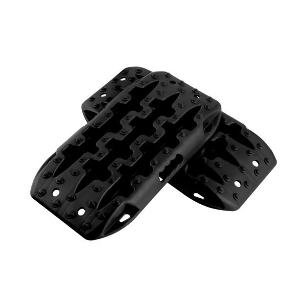 2 Stücke Anfahrhilfe Sandbleche Offroad Reifenleiter für  Sand/Schlamm/Schnee 10 Tonnen Schwarz - Costway