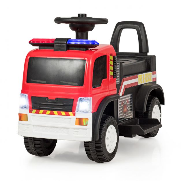 Kinderauto Kinderfahrzeug Elektroauto Kinder Feuerwehrauto Elektrofahrzeug  - Costway