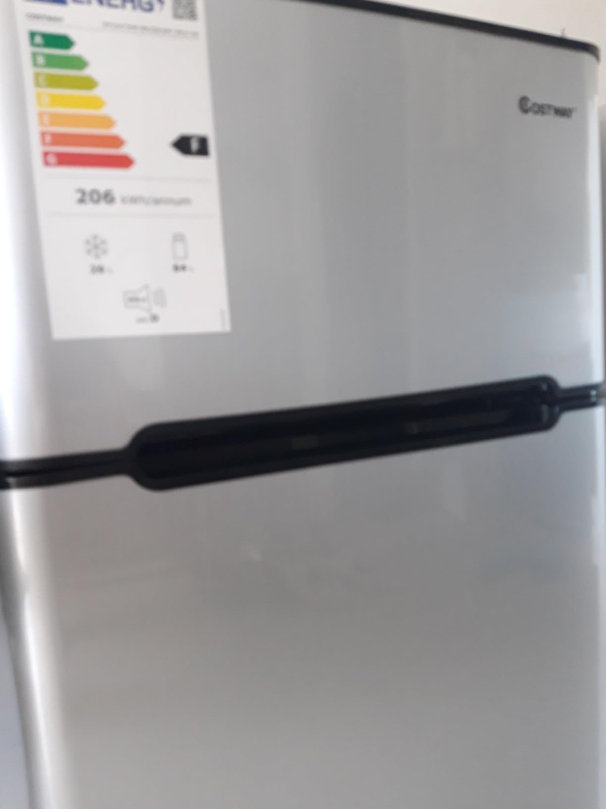 90L Kühlschrank mit 27L Gefrierfach Kühl-Gefrier-Kombination 48,5