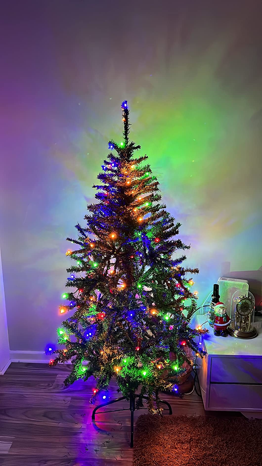 Weihnachtsbaum Künstlicher Tannenbaum mit LED-Lichterketten Christbaum  beleuchtet 150cm - Costway